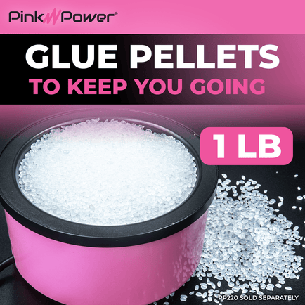 1lb Hot Glue Pellets for PP220 Hot Glue Pot Pink Power 