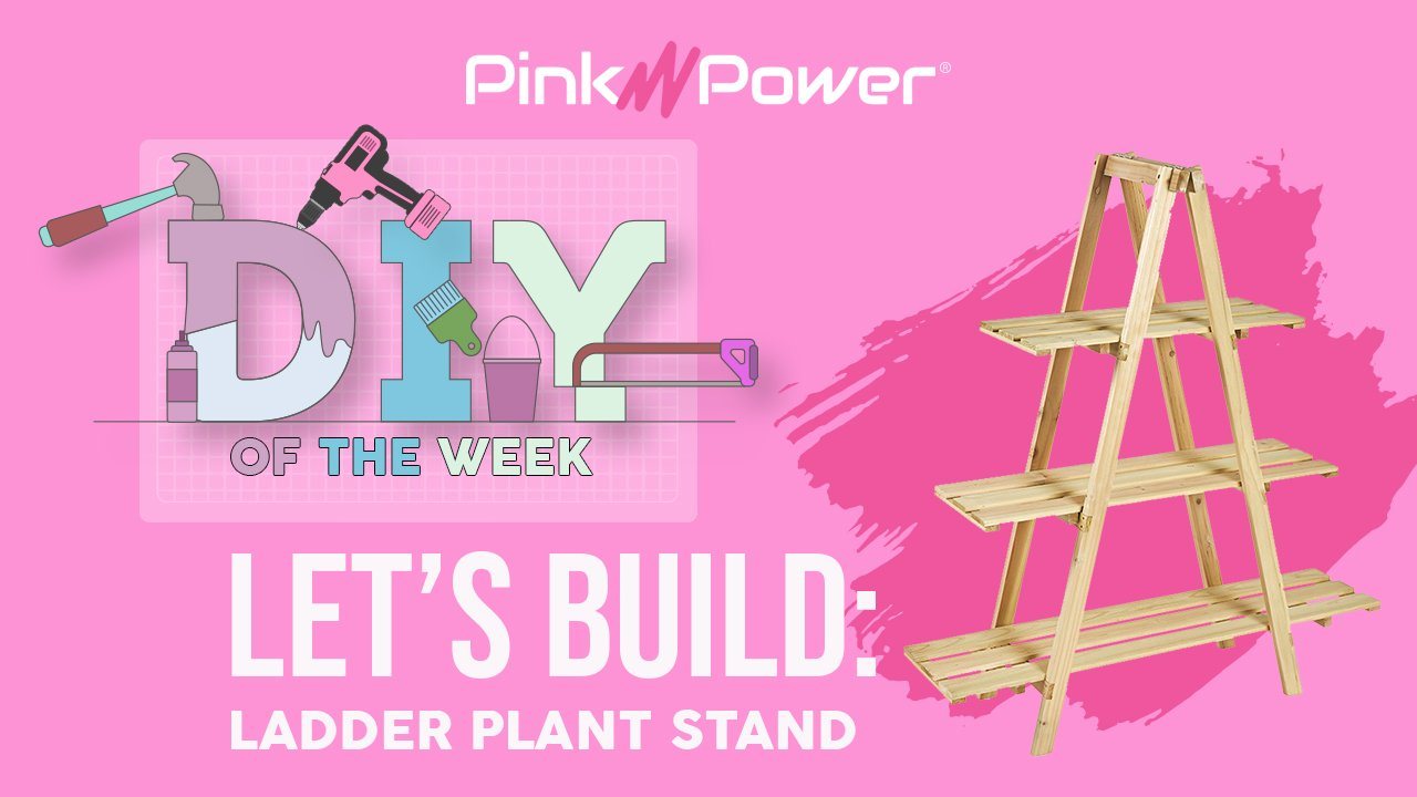 DIY of the Week: Let's build a Ladder Plant Stand | Pink Power - Blog