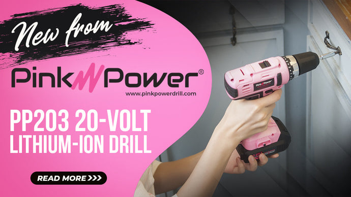 New from Pink Power: PP203 20-volt Lithium Ion Drill