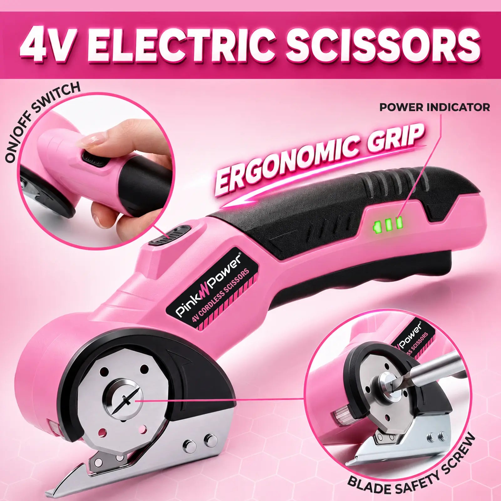 CORDLESS SCISSORS WITH ROUND BLADE