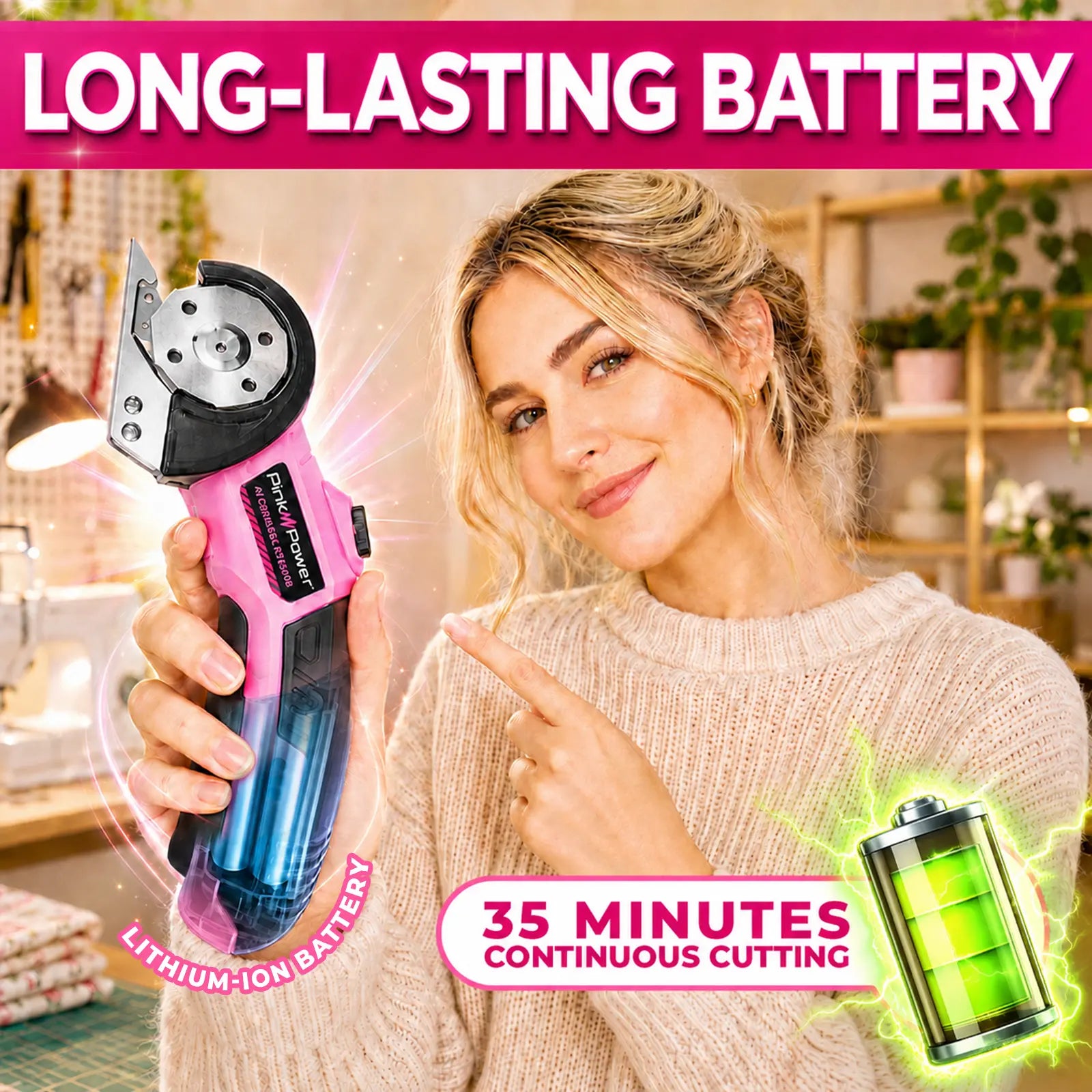 CORDLESS SCISSORS WITH ROUND BLADE