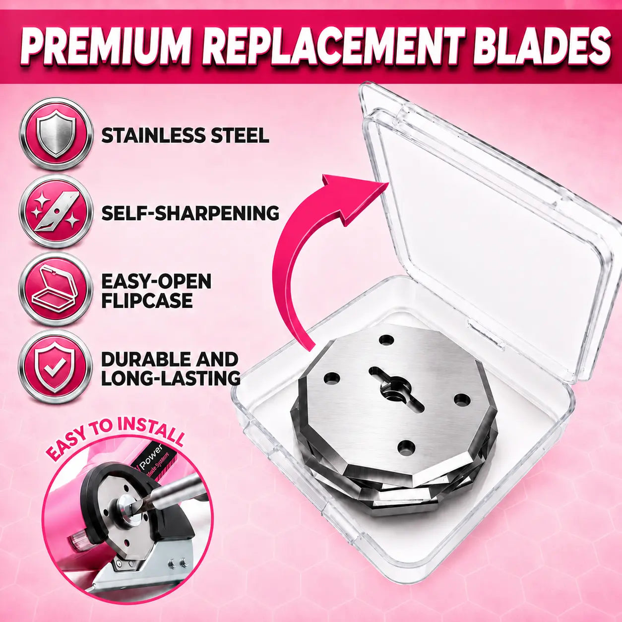 ROUND BLADES FOR CORDLESS SCISSORS