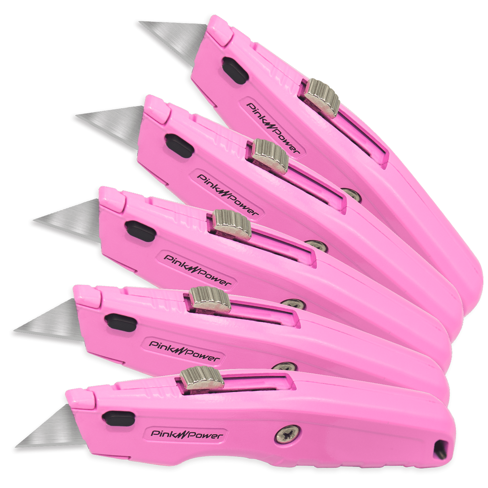5-PACK UTILITY KNIFE Pink Power 