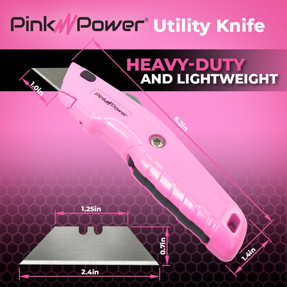 5-PACK UTILITY KNIFE Pink Power 