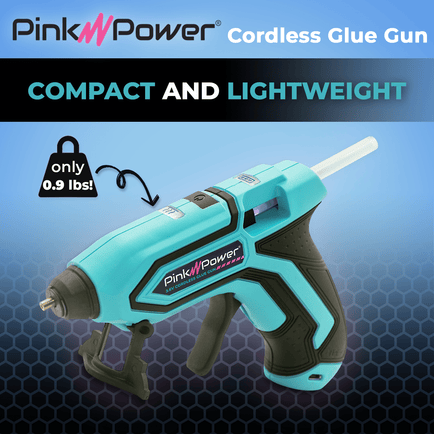 Cordless Glue Gun - AQUA SPLASH Craft Item Pink Power 