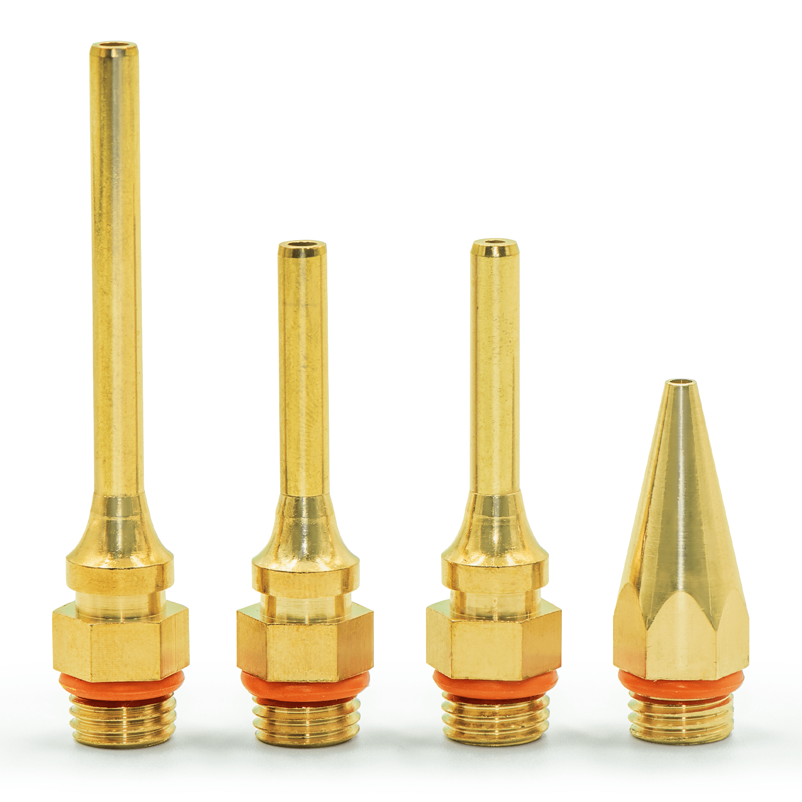 4 Pack Copper Nozzles for Full Size Dual Temp Fine Tip Hot Melt Glue Guns Craft Accessory Pink Power 