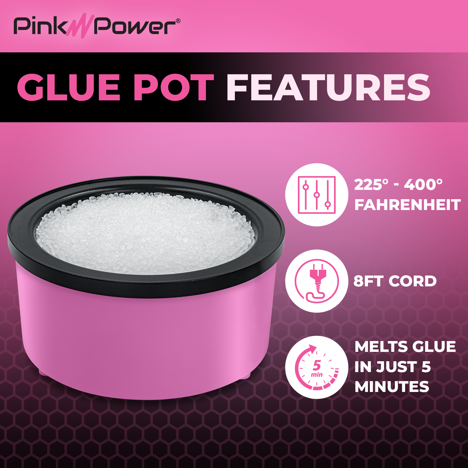 Electric Hot Glue Pot with Pellets