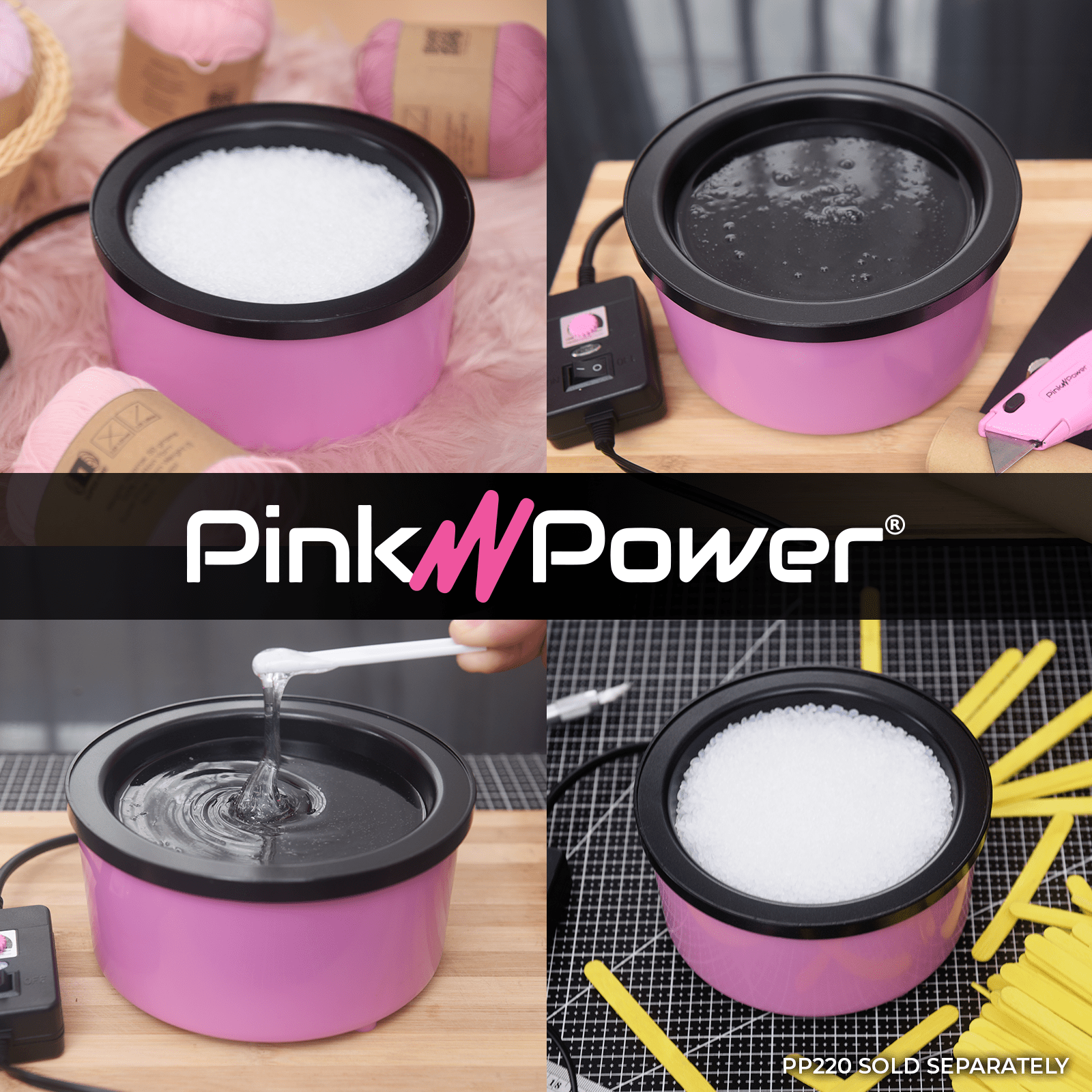 1lb Hot Glue Pellets for PP220 Hot Glue Pot Pink Power 