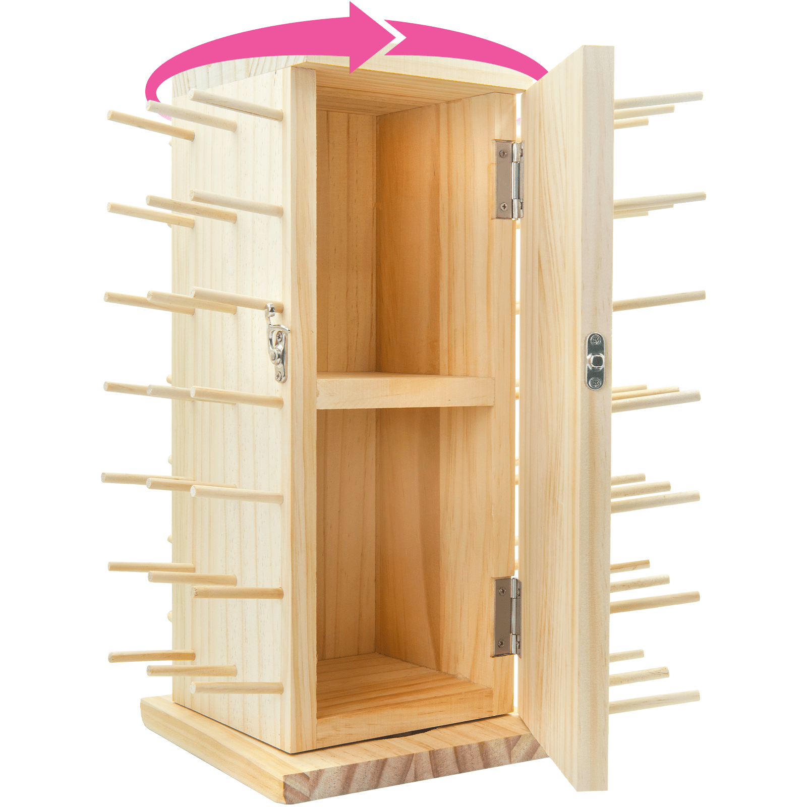 84-Spools Full Rotating Storage Rack Spool Rack Pink Power 