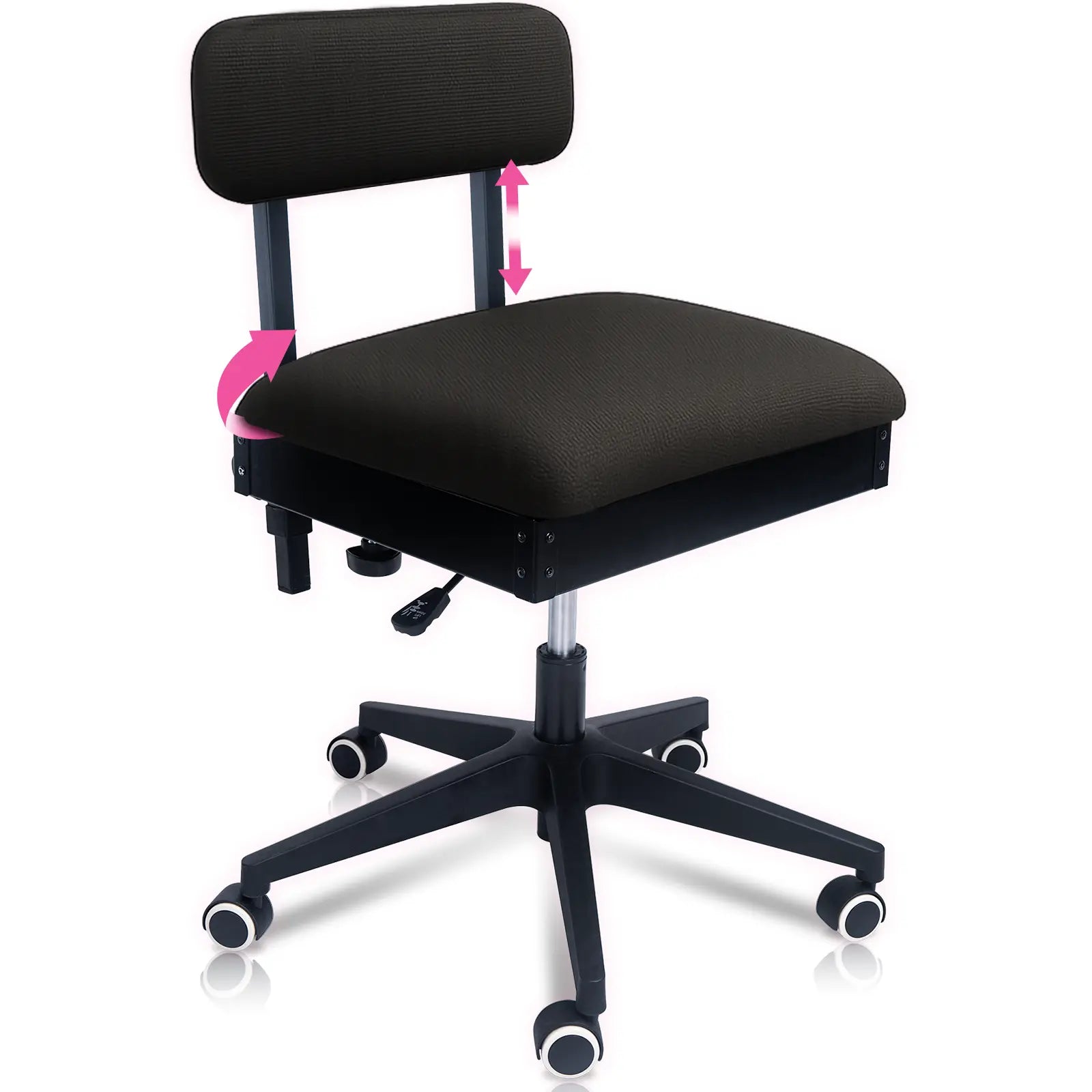 Black Sewing Chair with Storage