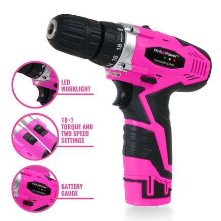 Tools for Women - Drills, Tool Boxes, Screwdrivers & More | Pink Power