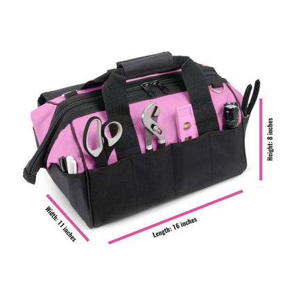 Pink Tool Bag with Tools