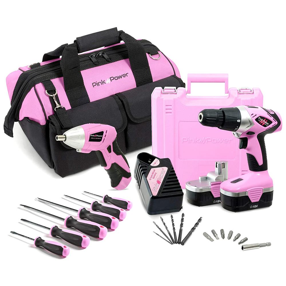 PP182 DRILL AND SCREWDRIVER COMBO KIT freeshipping - Pink Power