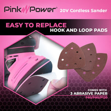 PP204 20V Cordless Sander Kit Pink Power 